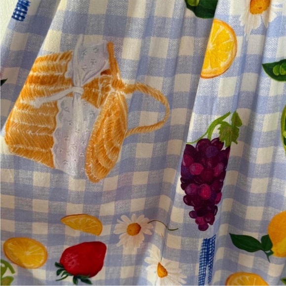 Lisa says gah picnic alfresco piglet in bed Annie gingham dress plaid NWT - Picture 2 of 4